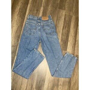 Levis 525 Vintage (1993) Jeans 7 JR 25x32 Blue High Rise Tapered USA Denim 90s